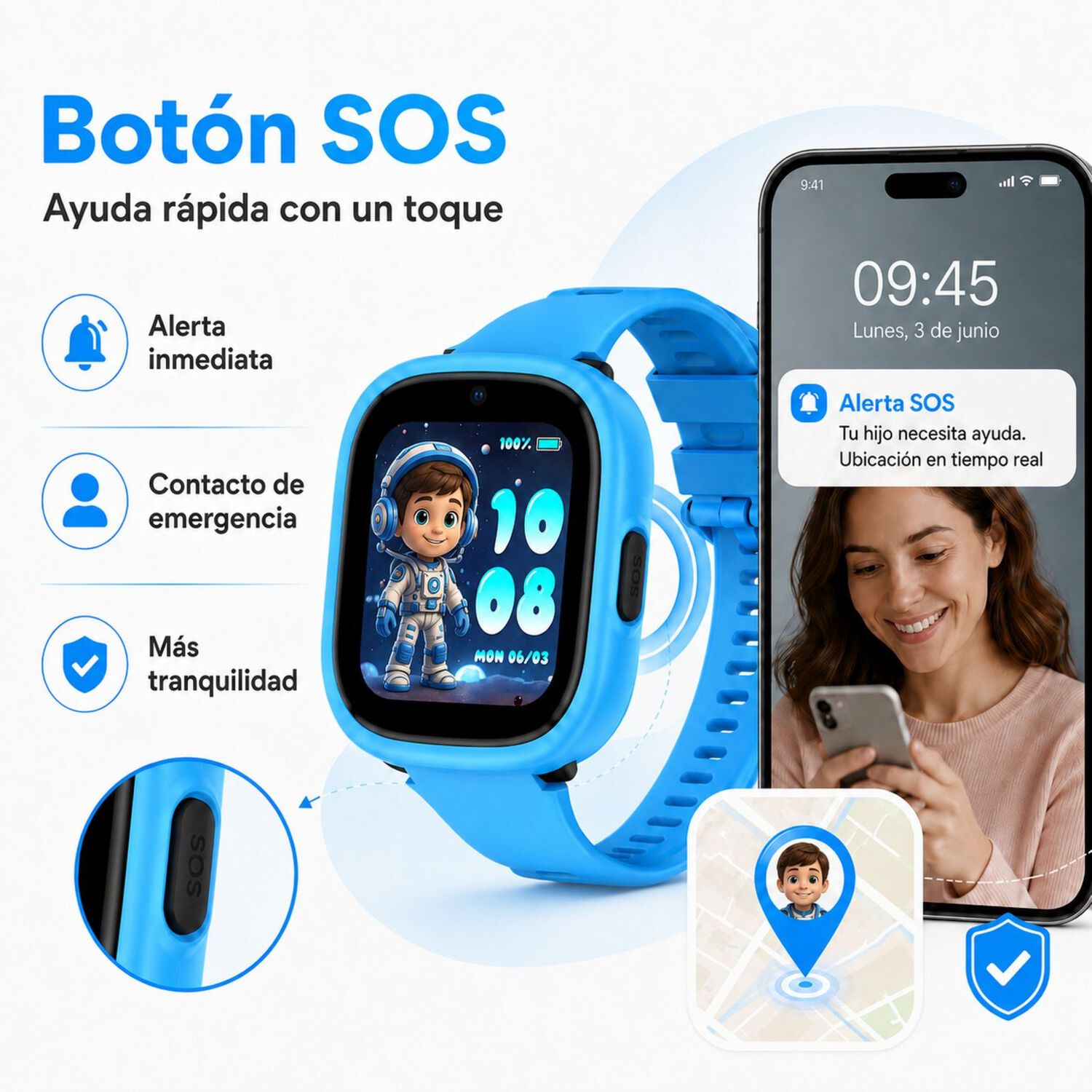 Smartwatch Infantil Lagenio K3 4g Gps Sos Videollamadas image number 4.0