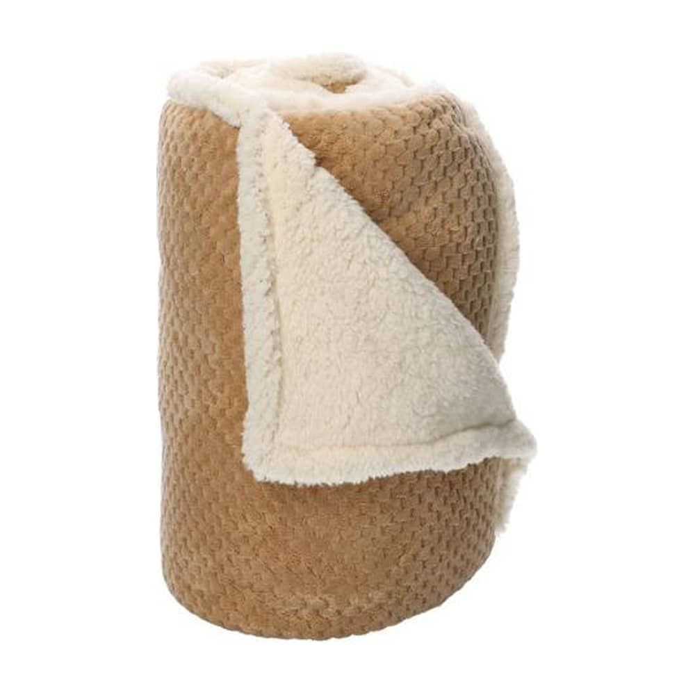 Frazada Andes Chiporro Panal Beige 2 Plaza image number 1.0