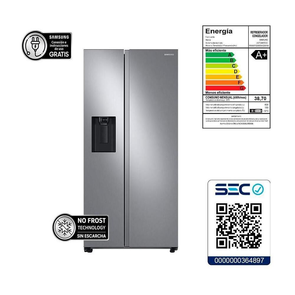 Refrigerador Side By Side Samsung RS60T5200S9/ZS / No Frost / 602 Litros / A+ image number 9.0