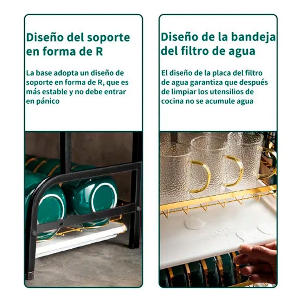 Estante Organizador Y Escurridor De Platos 2 Niveles image number 1.0