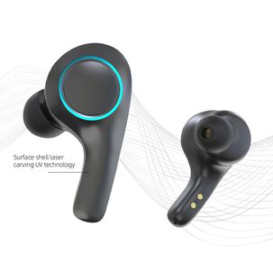 Audifonos Earbuds Inalambricos Tws Touch Usb C Black Edition