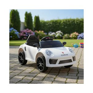 Auto Deportivo El&eacute;ctrico Race Blanco Bebesit