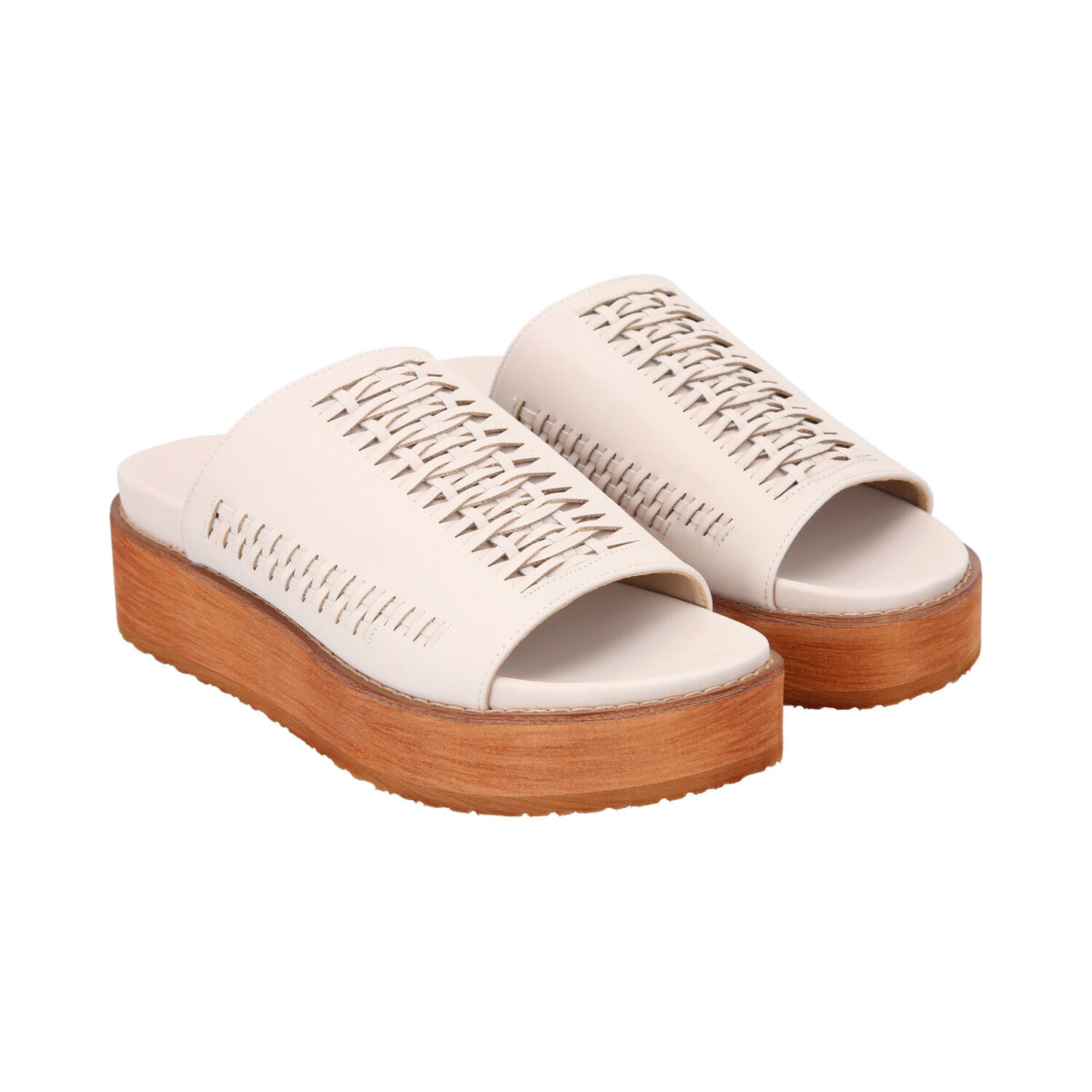 Sandalia Mujer Beige Plataforma Kika Police image number 3.0