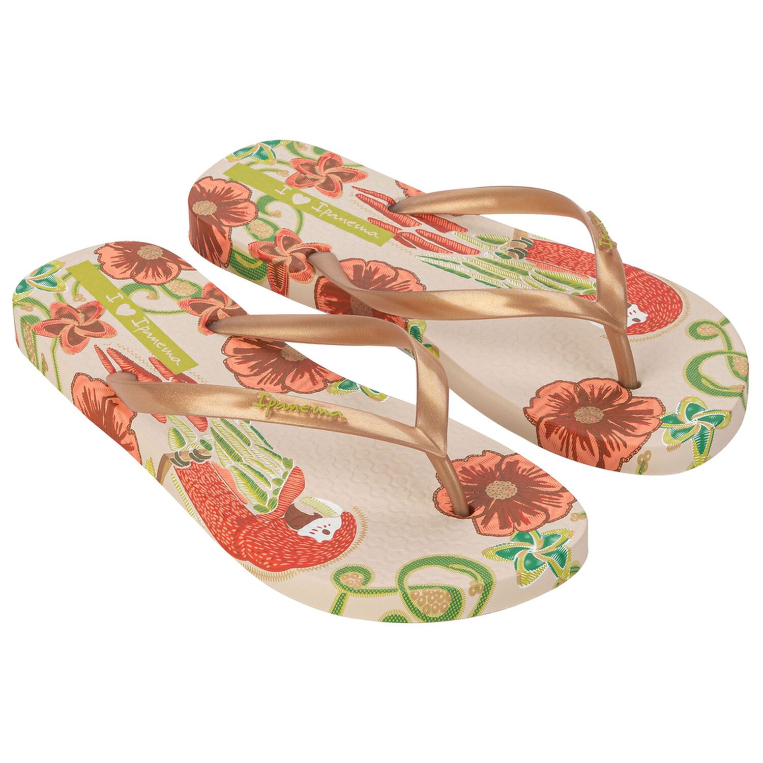 Sandalia Mujer Beige/oro Summer Ipanema image number 1.0