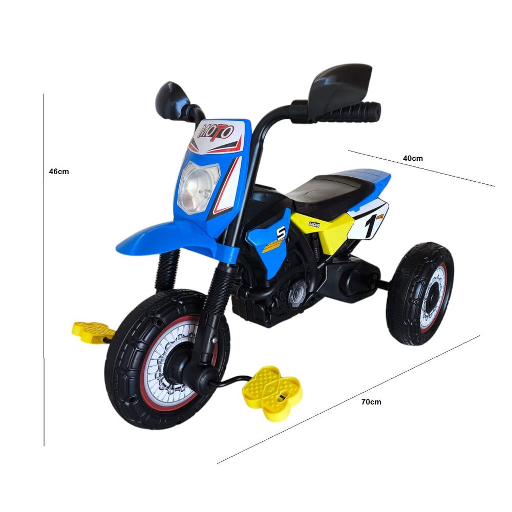 Triciclo Infantil Tipo Moto 3 Ruedas Azul image number 1.0