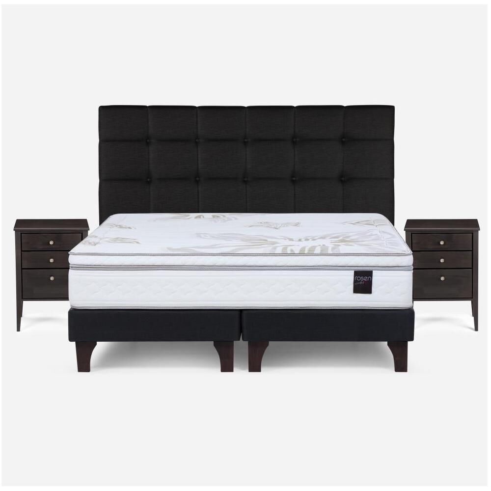 Cama Europea Rosen Art 4 / King / Base Dividida + Set De Maderas image number 0.0