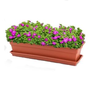 Maceta Rectangular Dura Kotta 46 Centimetros / Terracota Reyplast