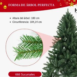 &Aacute;rbol De Navidad De 1 Metro 80 Cm