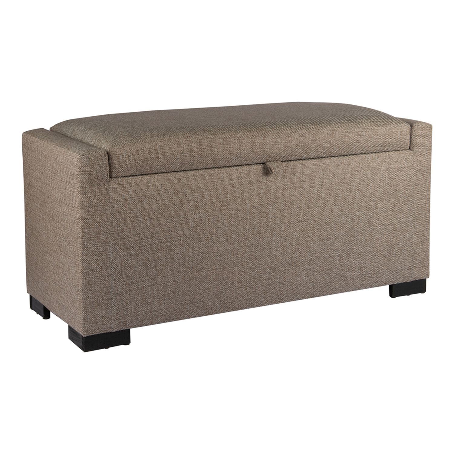 Banqueta Con Ba&uacute;l Leyzy Gris Beige Delta 40x55x105 Cm M&aacute;xima Design image number 1.0