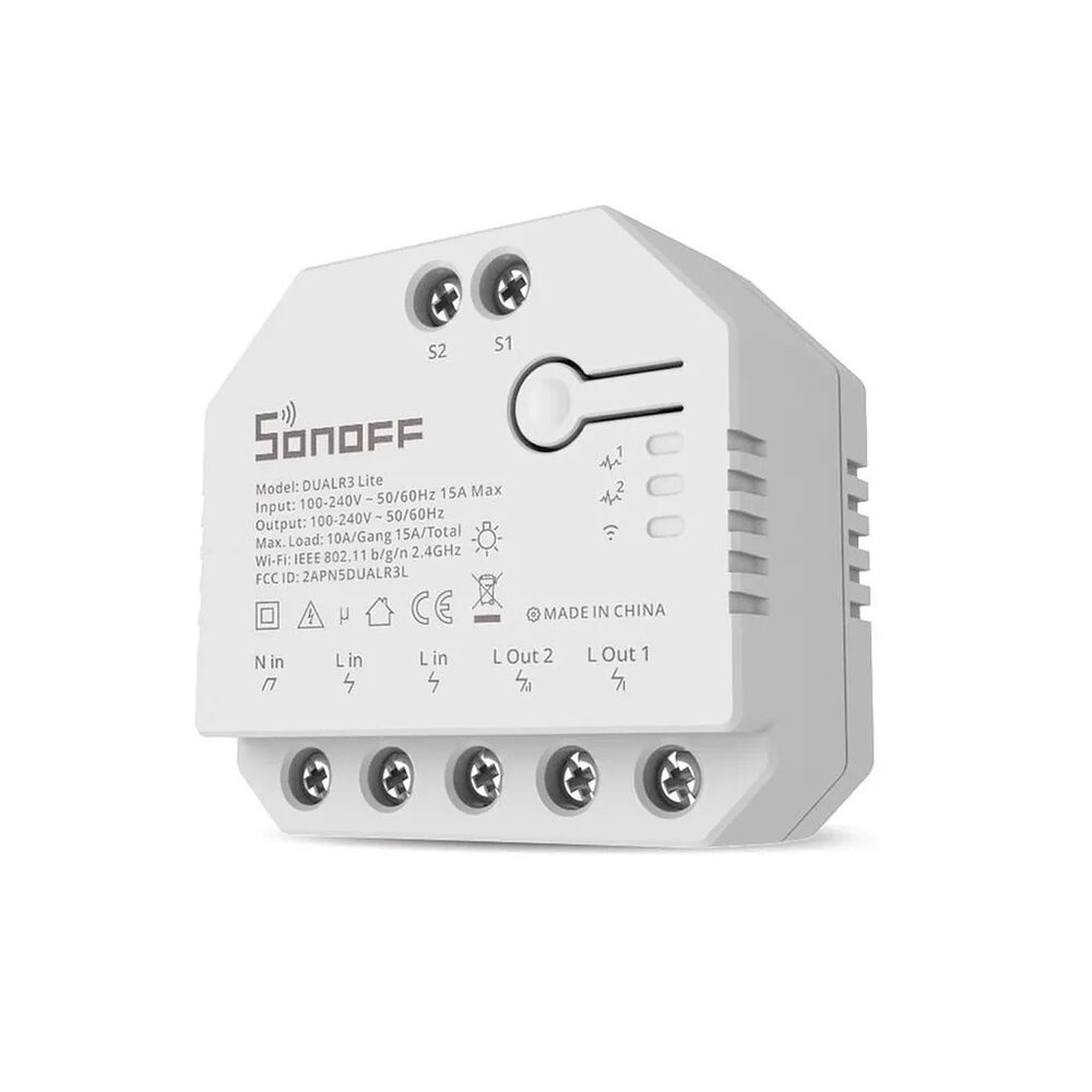 Interruptor Sonoff Dualr3 Lite De 2 Canales Control De Motor image number 0.0