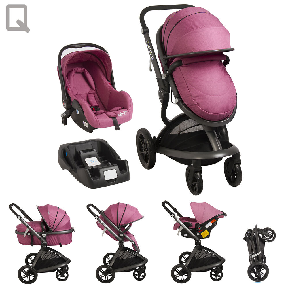 Coche Cuna Travel System Quantum Rosa image number 3.0