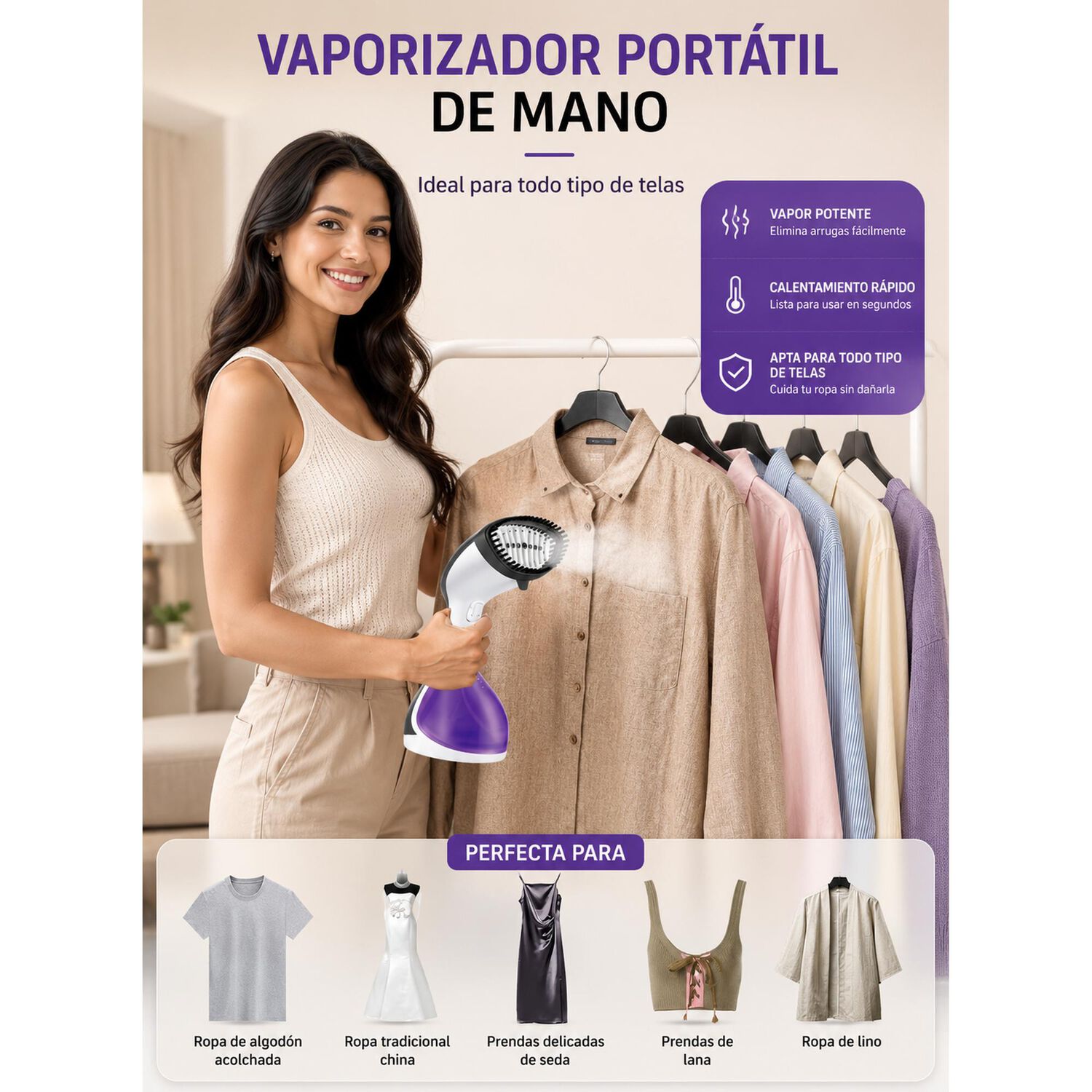 Plancha Vaporizador De Ropa Sonifer 1500w Sf-9106 image number 2.0