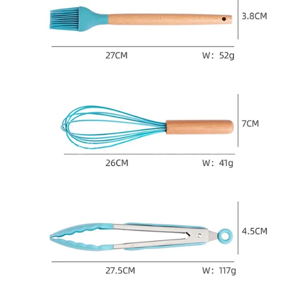 Juego Utensilios 19 Piezas Silicona Antiadherente De Cocina image number 3.0