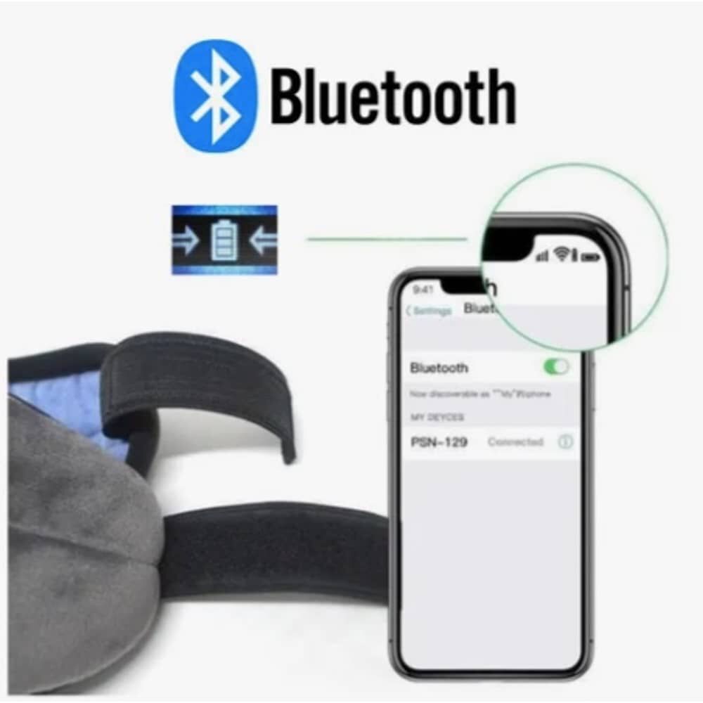 C&oacute;moda M&aacute;scara Para Ojos Con Auriculares Bluetooth Integrados image number 4.0