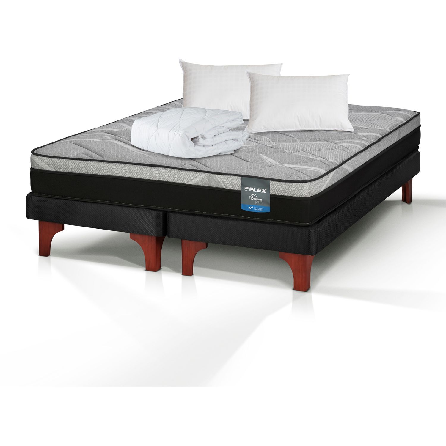 Cama Europea Flex Dream Pro / 2 Plazas + Almohadas + Cubrecolch&oacute;n image number 3.0