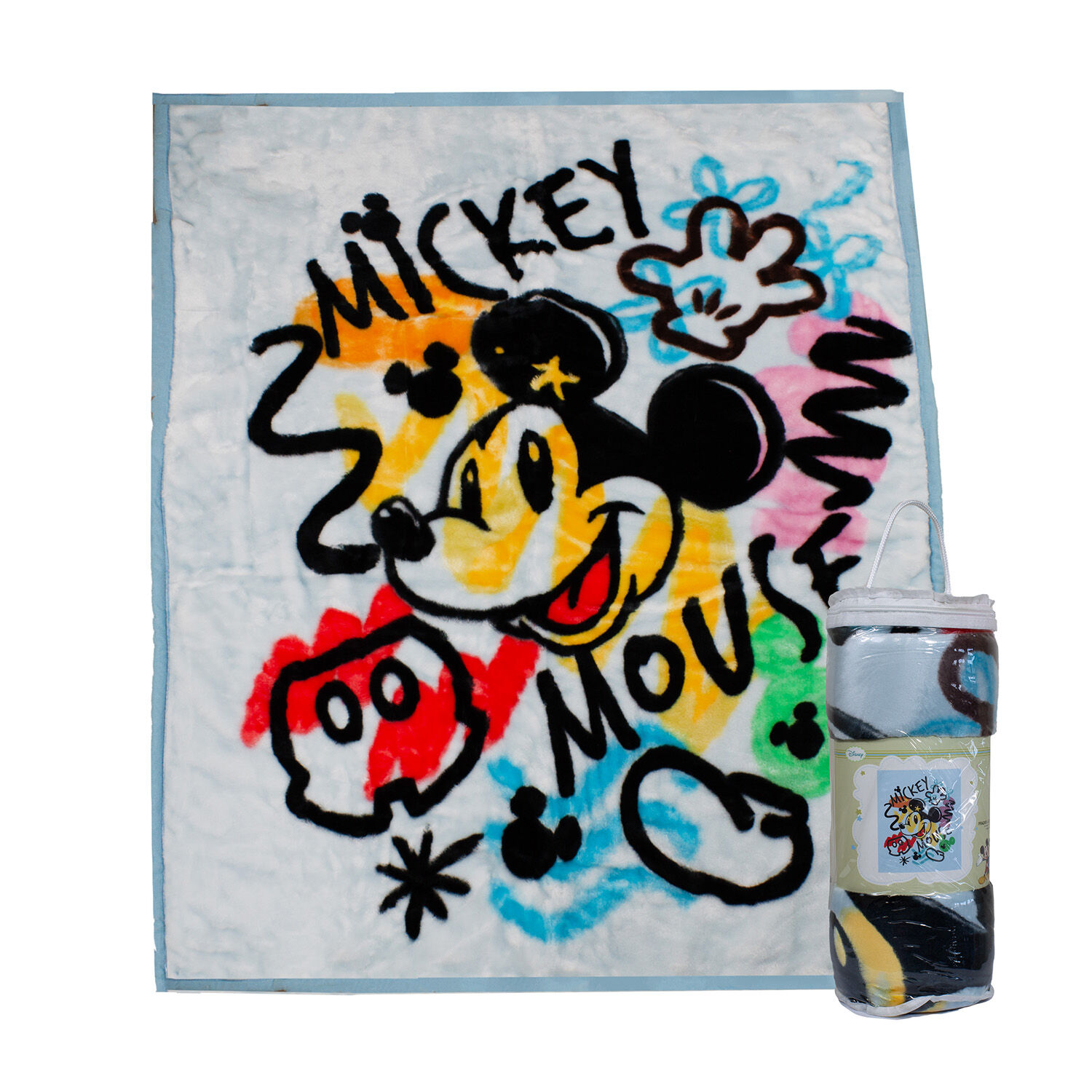 Frazada Ultra Soft Mickey Mouse 110x140cm Celeste Disney image number 0.0