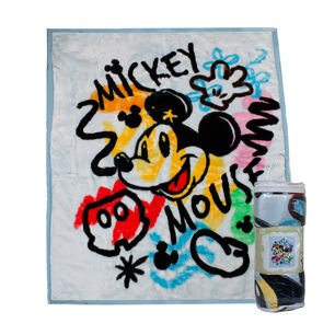 Frazada Ultra Soft Mickey Mouse 110x140cm Celeste Disney