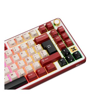 Teclado Mec&aacute;nico Rk X87 Bordeaux Red 87% Espa&ntilde;ol Rk
