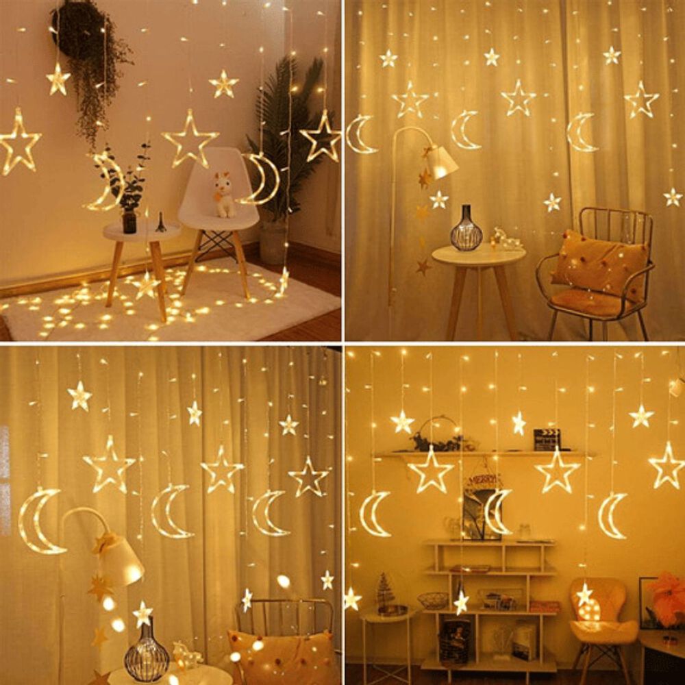 Luces Led De Cortina Guirnalda Navidad Extendible image number 2.0