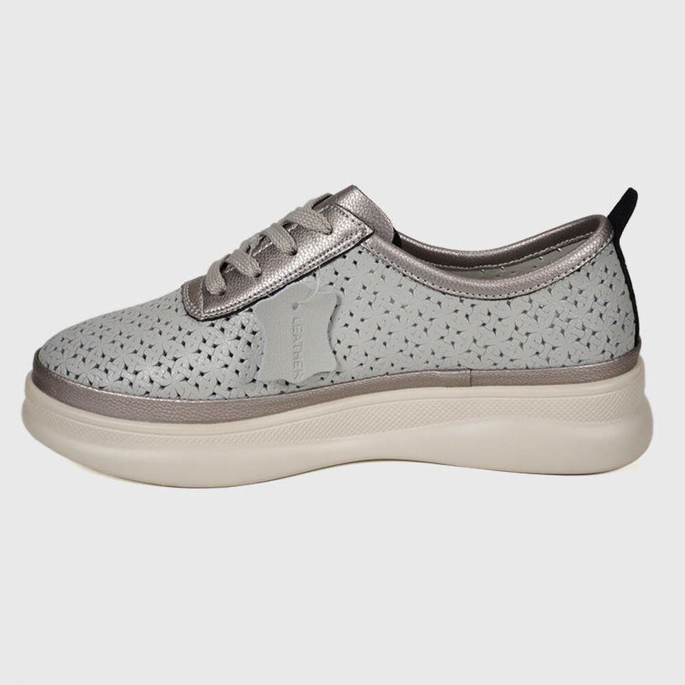 Zapatilla Cuero Jenaras Gris image number 4.0