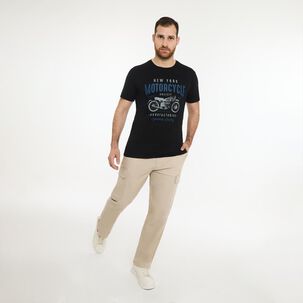 Polera Regular Manga Corta Cuello Redondo Hombre Herald