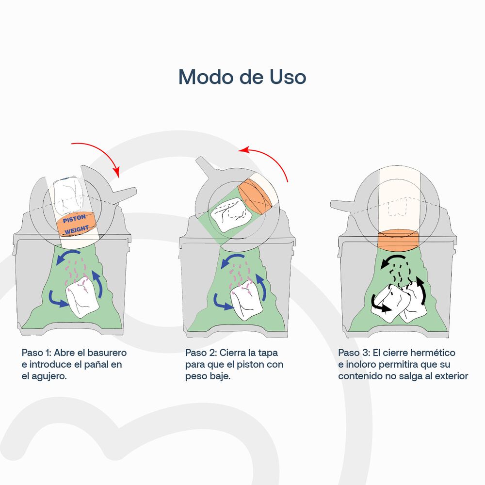 Contenedor De Pa&ntilde;ales Plateado Bebesit image number 7.0