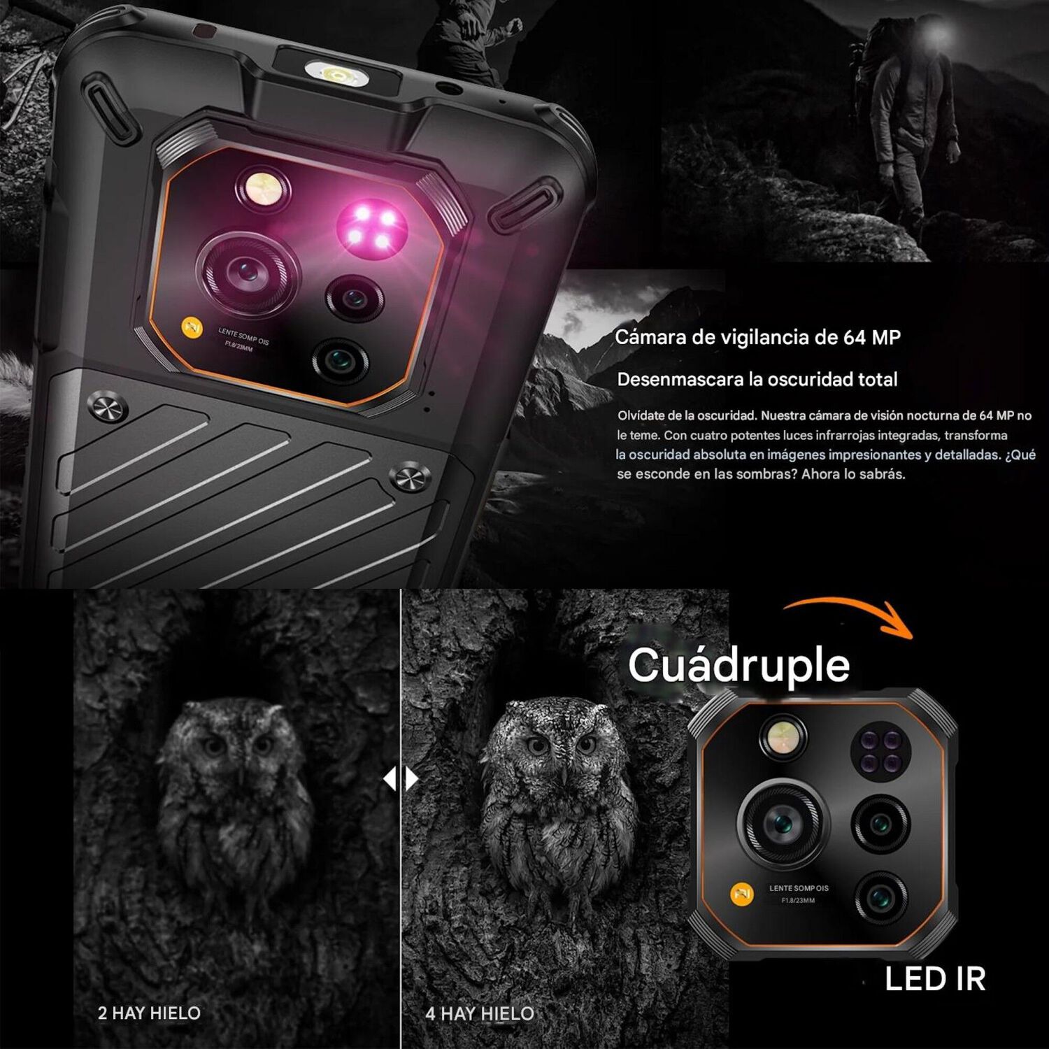 Celular Rugged Rugone Xever 7 Esim 2 Bater&iacute;as Dock Amoled image number 6.0