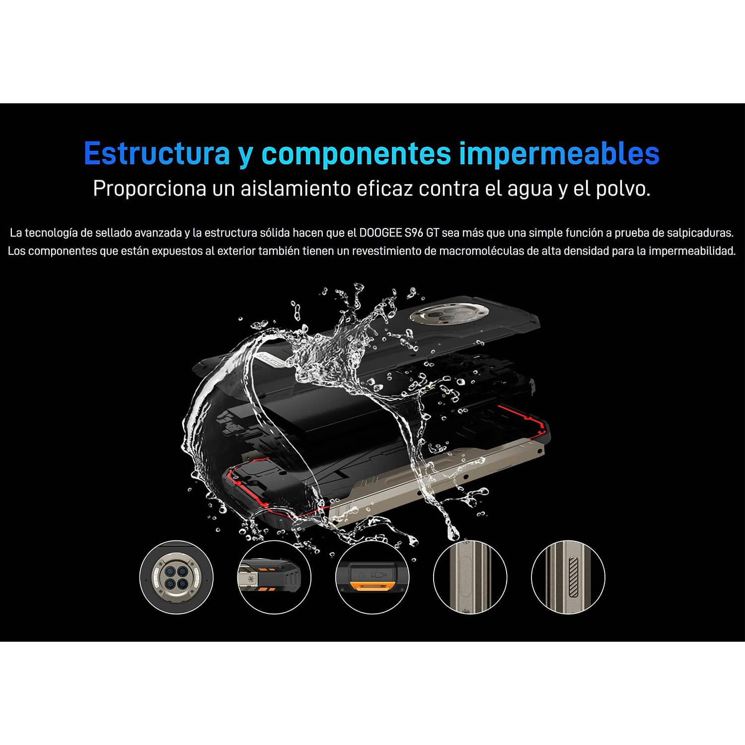 Celular Rugged Doogee S96 Gt Resistente A Golpes, Polvo, Humedad Y Agua / C&aacute;mara Con Visi&oacute;n Nocturna, Graba Videos En 4k image number 2.0
