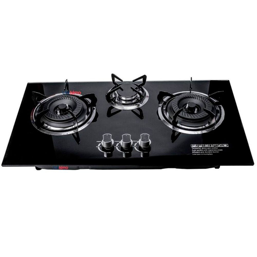 Cocina Encimera A Gas Placa Vidrio Templado 3 Platos image number 0.0