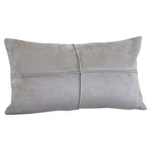 Pack De 02 Fundas De Coj&iacute;n De Semicuero Sint&eacute;tico 30x50 Cm Plomo