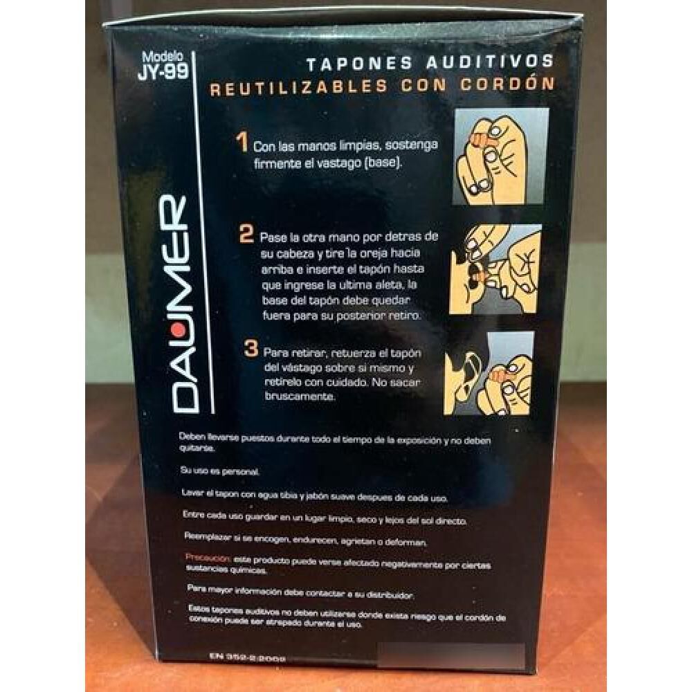 Tapon Auditivo Daumer Reutilizable (caja 100 Und) Con Cordon image number 2.0