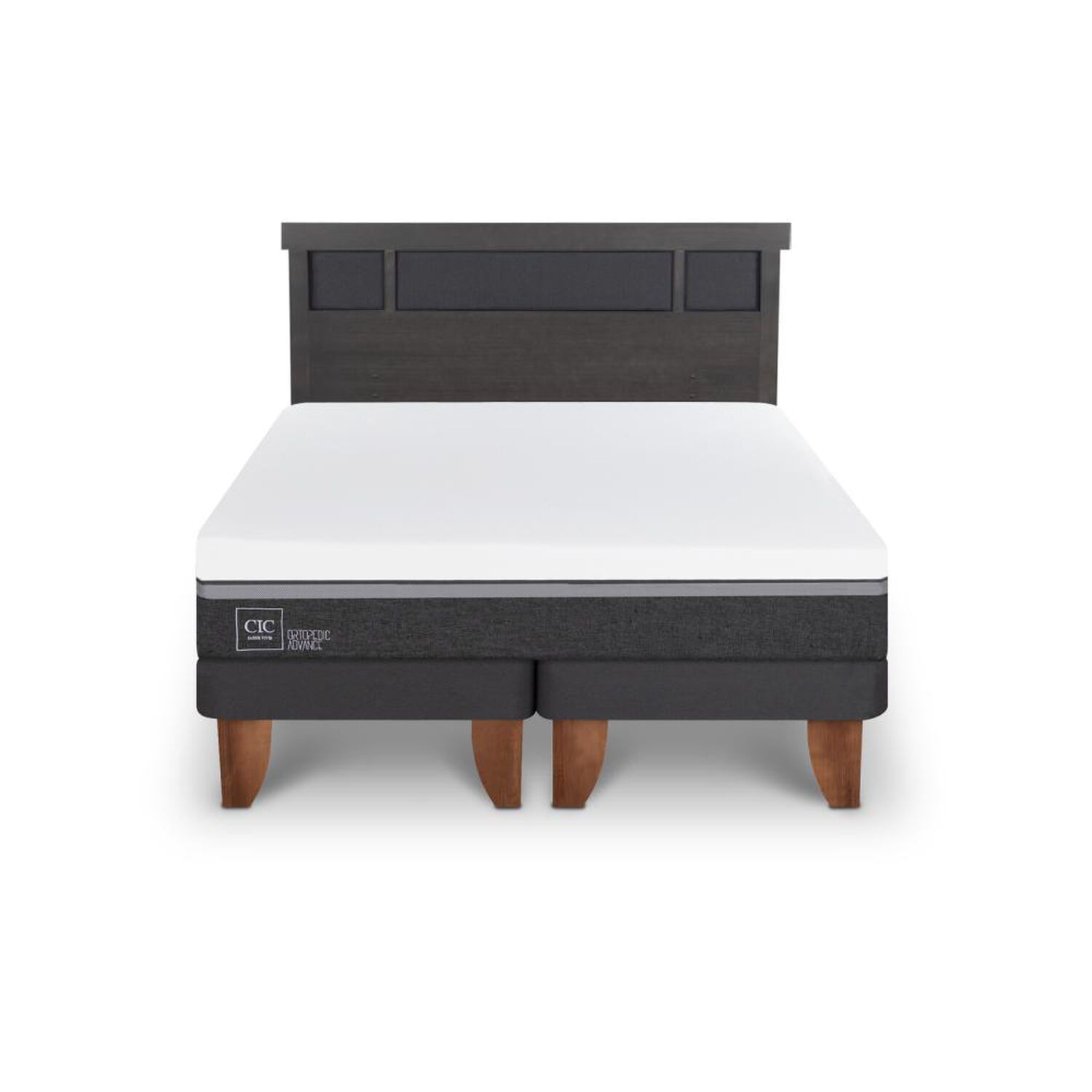 Cama Europea Cic Ortopedic Advance / 2 Plazas / Base Dividida + Respaldo image number 0.0