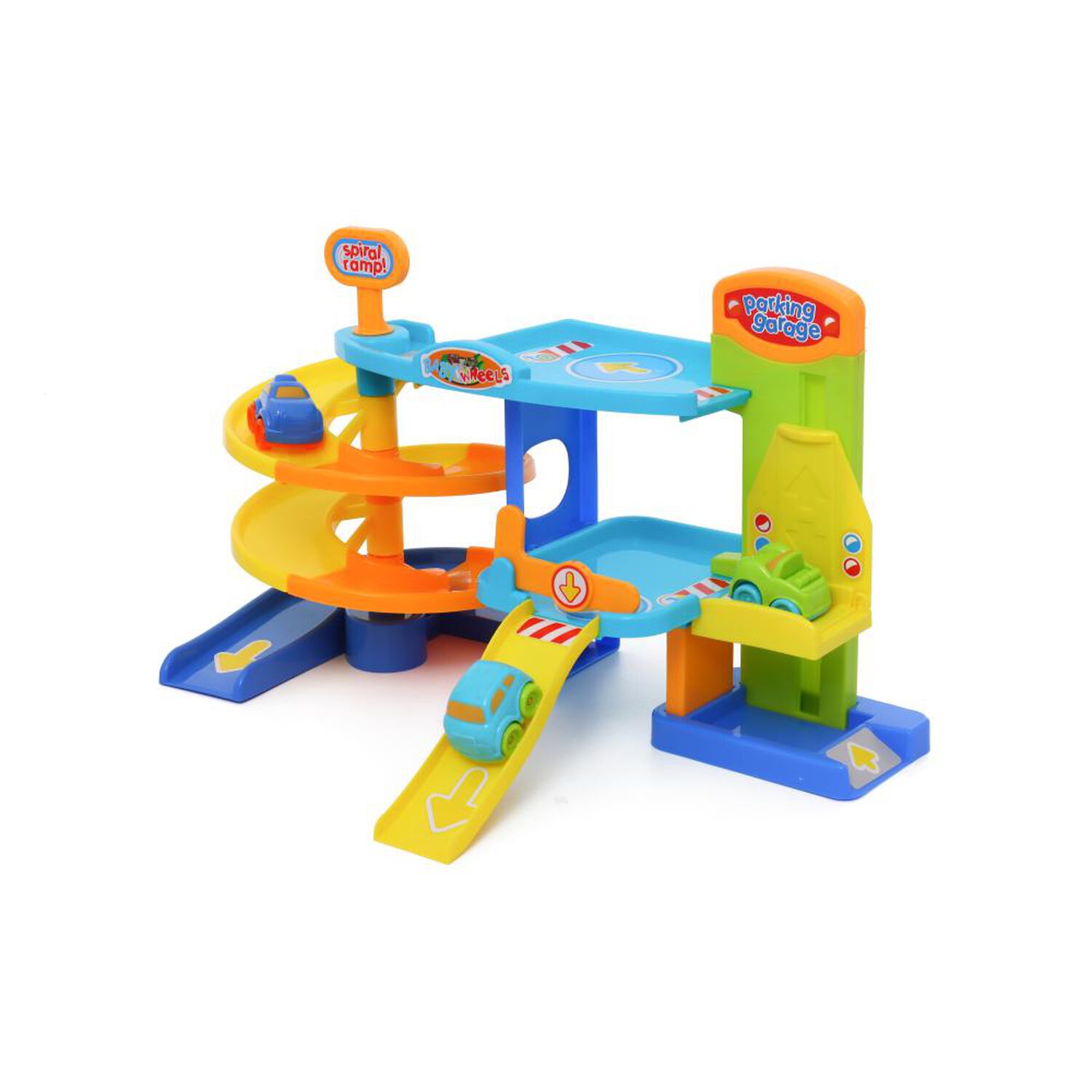 Estacionamiento 46x31x28 Cm Con Rampa Espiral, Ascensor Y 3 Autos Happyline image number 3.0