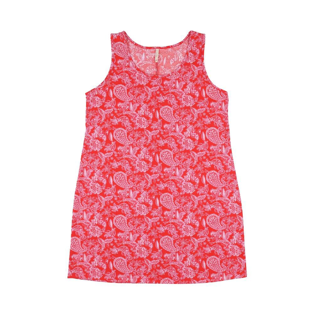 Vestido Corto Full Print Sin Mangas Cuello Redondo Mujer Geeps image number 0.0