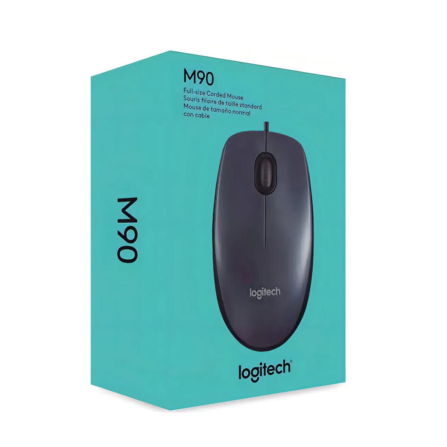Mouse Alambrico Usb 3 Botones Negro M90 Logitech image number 3.0