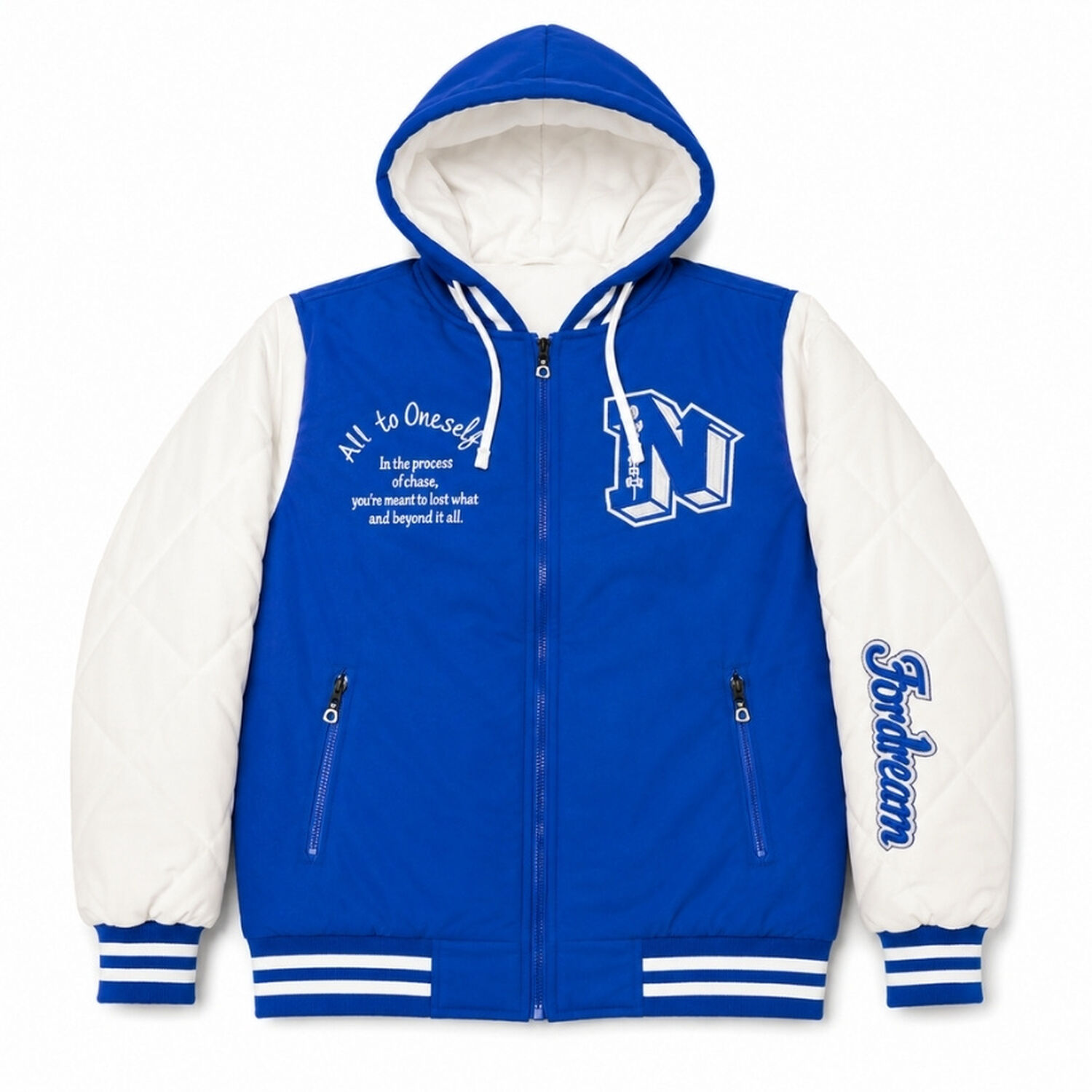 Chaqueta Varsity Bomber Acolchada Capucha Urbana Desmontable image number 2.0