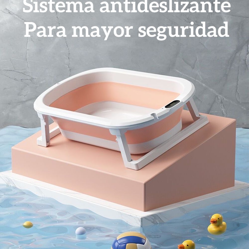Bañera Plegable Con Cojín Y Más Accesorios Rosada Lubabycas image number 5.0