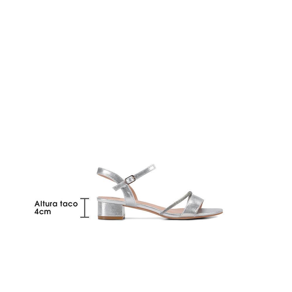 Sandalia Taco Plateada Fiesta Mujer Weide You220 image number 4.0