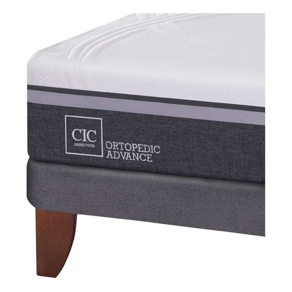 Cama Europea Cic Ortopedic Advance / 2 Plazas / Base Dividida + Set De Maderas image number 3.0