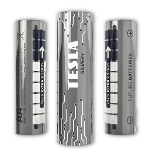 Pack 12 Pilas Aa Tesla Silver+ Alkaline Plus Extra Energy