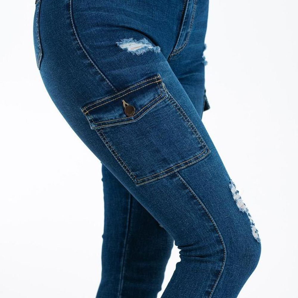 Jeans Cargo Elasticado Mujer image number 1.0
