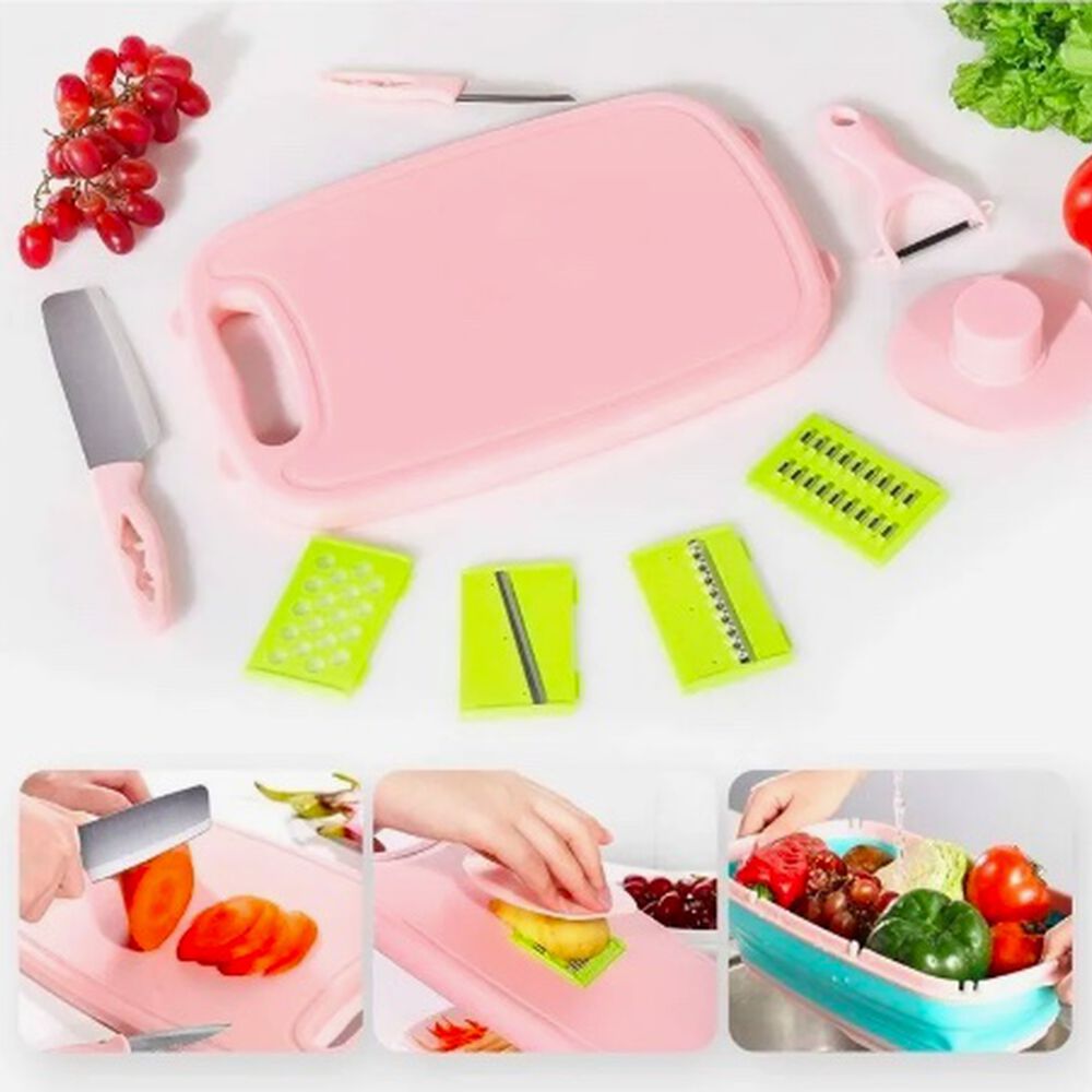 Cortador De Verduras Con Cesta Drenaje Manual Multifuncional image number 1.0