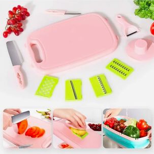 Cortador De Verduras Con Cesta Drenaje Manual Multifuncional