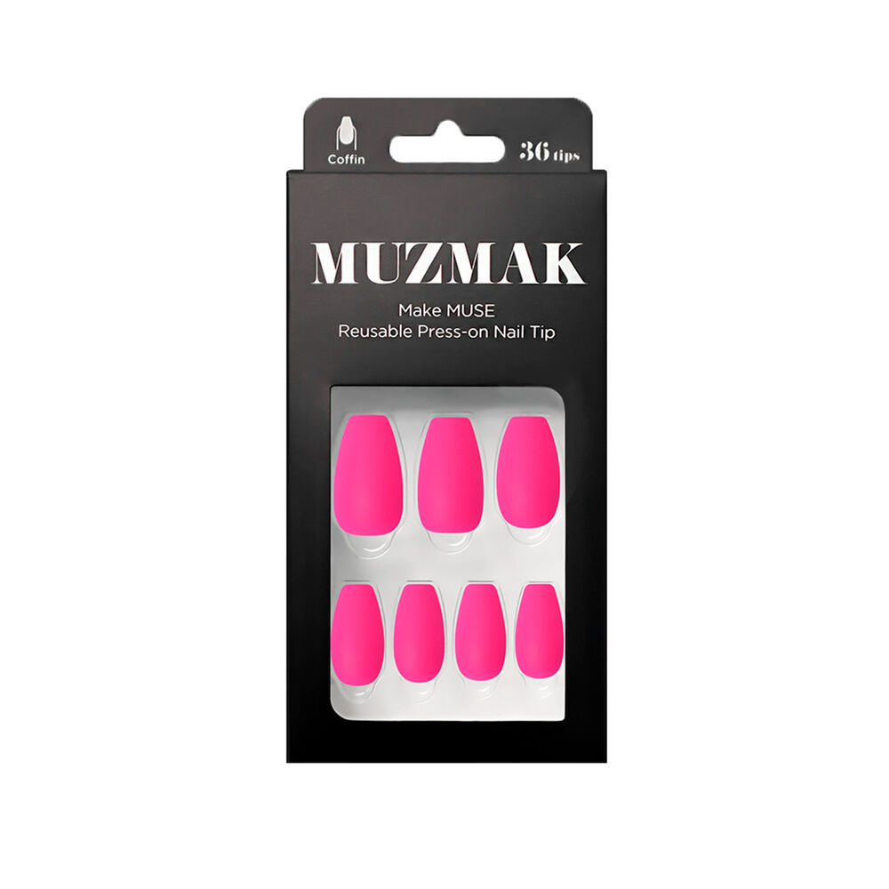 Muzmak - Uñas Press On Berryberry Cherry Coffin 36 U. image number 0.0
