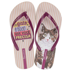 Sandalia Mujer Beige/morado Love Pets Ipanema