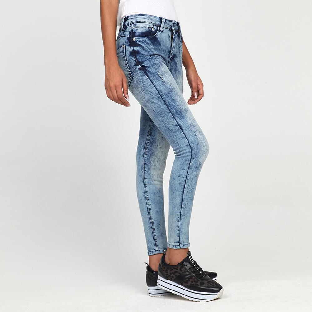 Jeans Mujer Tiro Alto Skinny Push up Rolly go image number 0.0