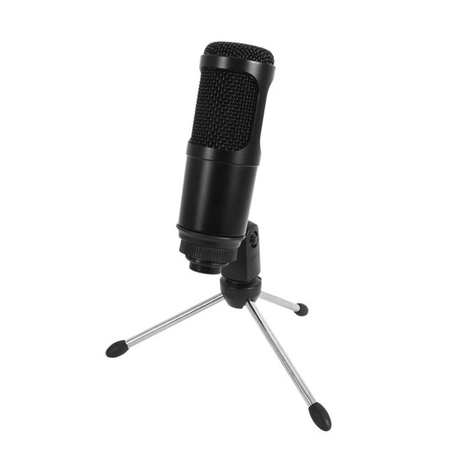 Microfono Condensador Usb Con Tripode De Mesa Para Streaming Negro 31623 image number 0.0