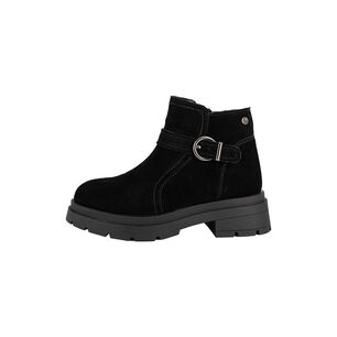 Botin De Cuero Rosie Full Negro Alquimia