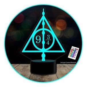 Lampara 3d Harry Potter Reliquias De La Muerte C/ Remoto