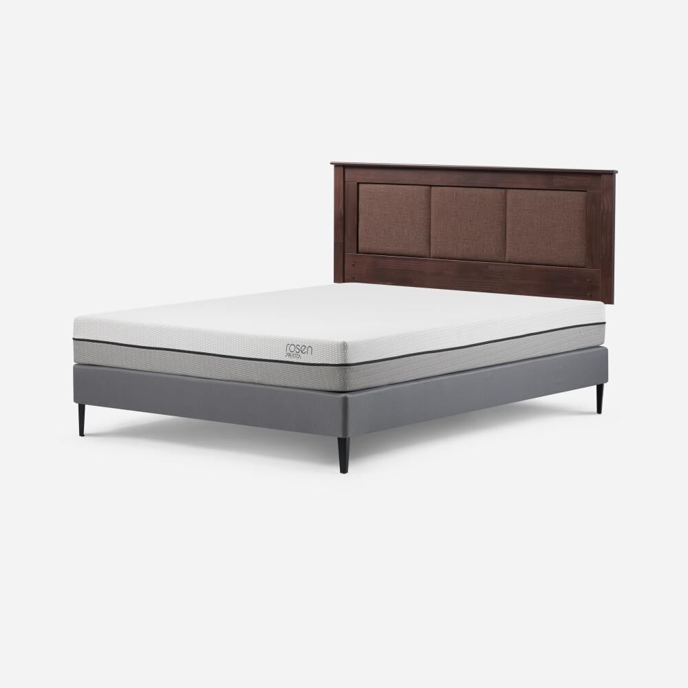Cama Europea Rosen Pratta / 2 Plazas / Base Normal + Respaldo Rachel image number 1.0